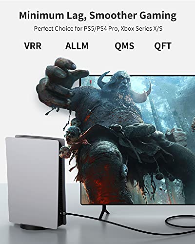 Silkland GH-H21P-US 8K Hdmi Arc/Earc Cable 2.1 For Soundbar 6.6Ft, 8K@60Hz, 4K@120Hz High Speed Hdmi Cord For Gaming, 48Gbps, Dolby Atoms, Hdr10 Hdcp Compatible For Vizio Samsung Bose Sound Bar thumb #2