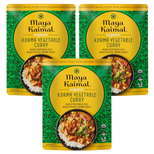 Maya Kaimal Organic Indian Korma Vegetable Curry | Microwaveable,...