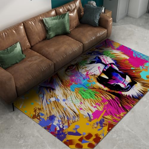 Tapis de salon coloré néon et lavable pour dynamiser votre bureau - 6
