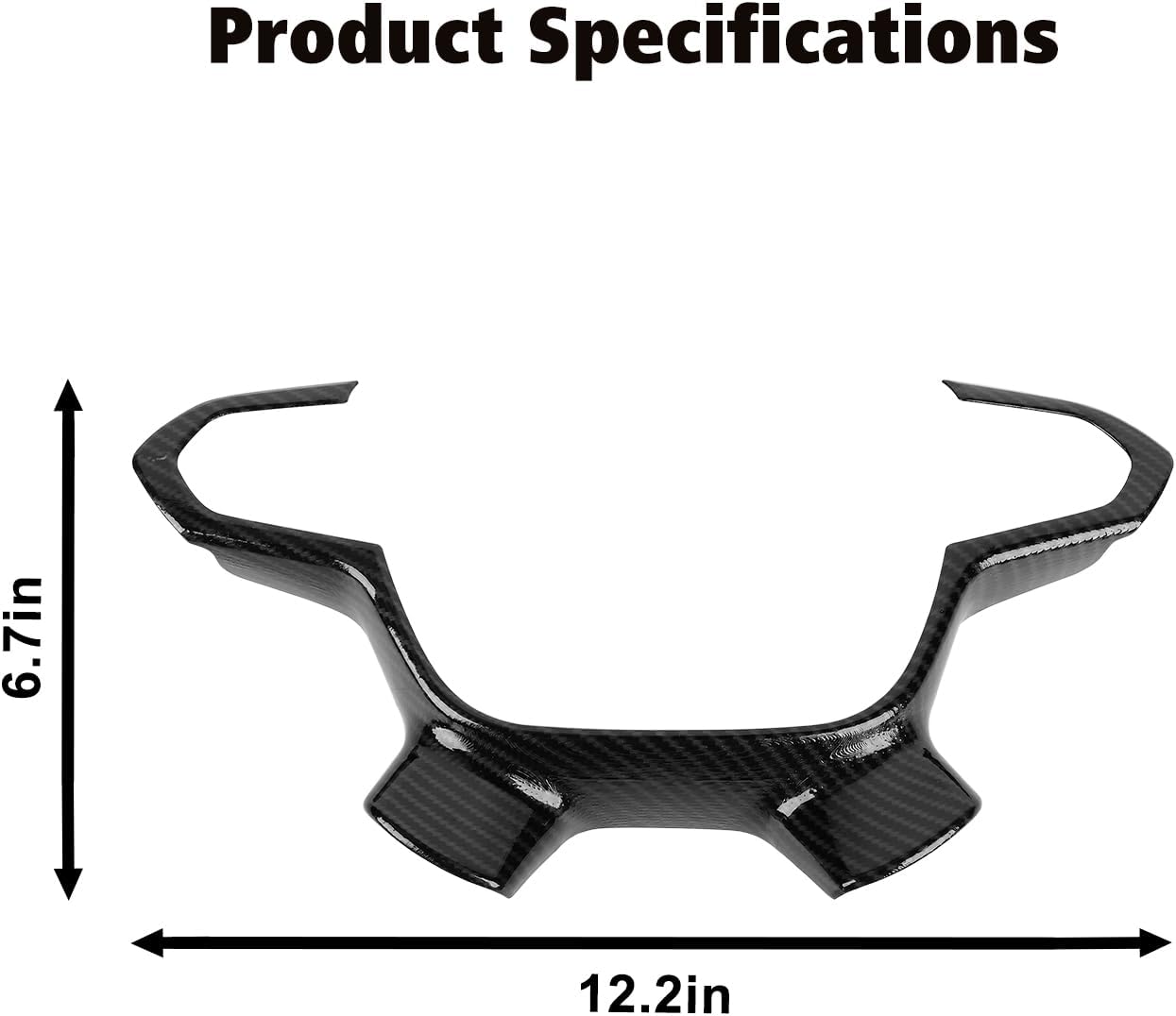 Carbon Fiber Steering Wheel Trim Cover Decoration Interior Accessories Compatible with Chevrolet Colorado 2014-2023