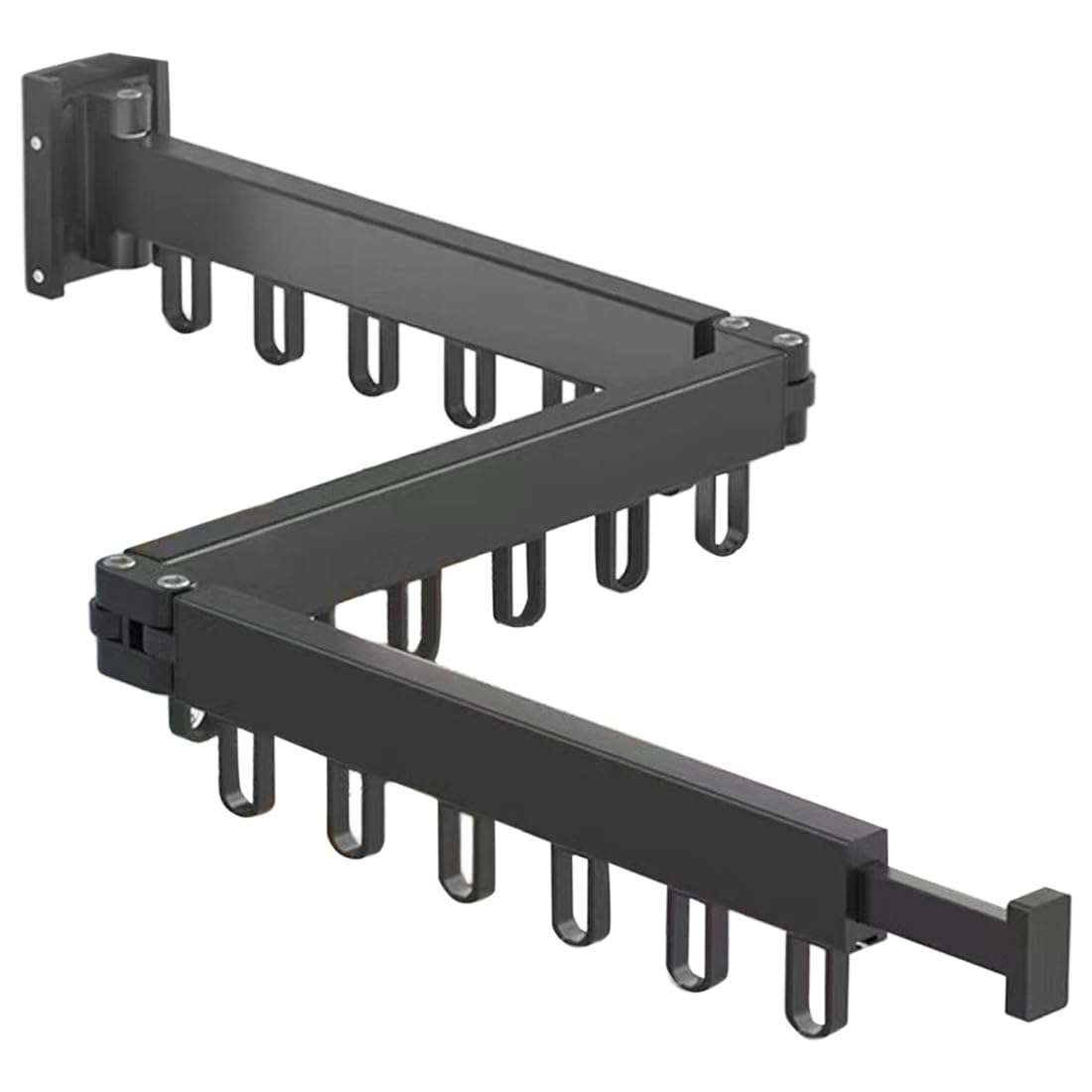Hndhbfgrt Wall-Mounted Foldable Aluminum Alloy Clothes Drying Rack Space-Saving Laundry Rack Indoor Outdoor Drying Rack