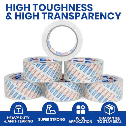 Image of ADHES Packing Tape Shipping Tape Packaging Tape for Moving Boxes Heavy Duty
