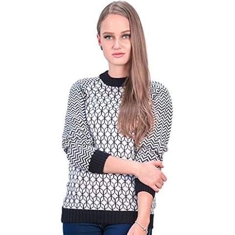INTI ALPACA Elegant Black and White Jumper Cover