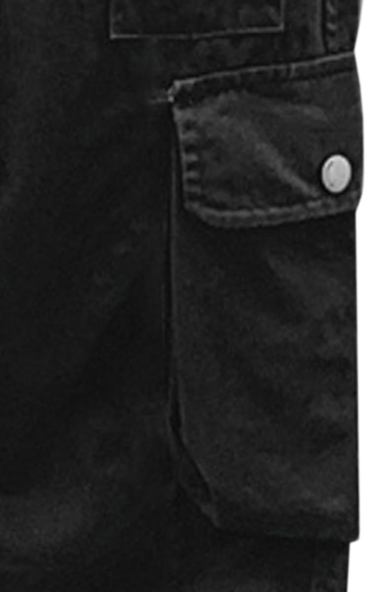 AOWKULAE Girls Loose Casual Pants Cargo Pants Waist Wide Leg Pants Kids 6-14 Years - Image 5