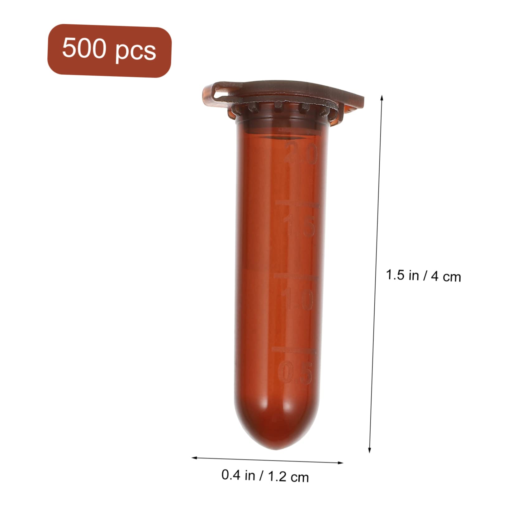 Braunes Zentrifugenröhrchen 2ml Pp 500 Stück Rundboden