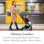 Inglesina Quid Stroller - Elephant Gray - Ultra Compact Lightweight Travel Stroller, Babies and Toddlers, Airplane Overhead, Foldable, Reclining Seat, Collapsible Canopy, 3 Months - 50 lbs, BPA Free - Image 4