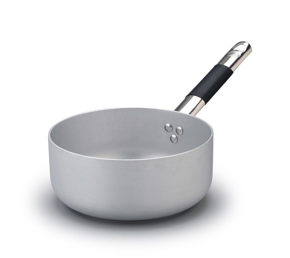 Baldassare Agnelli Grey Pentole Agnelli Aluminium Professional 3 Mm. Thick Induction Casserole Pan With One Handle, Diameter 24 Cm.