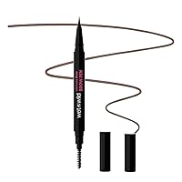 Vista 15 de wet n wild Lápiz definidor retráctil de cejas definitivo, color gris pardo, cepillo de cejas de doble cara, punta fina, forma, define, rellena