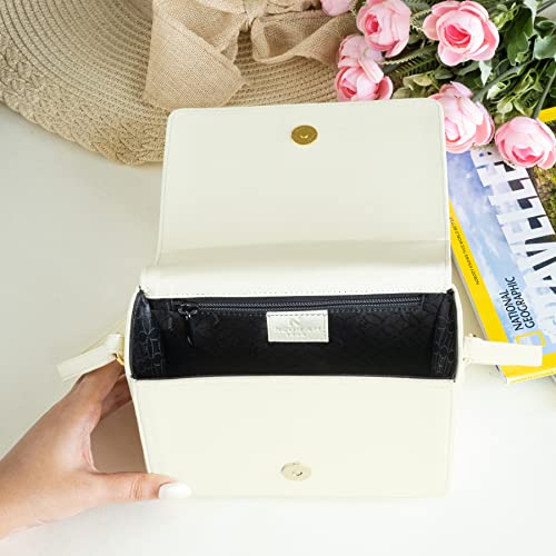 Image of NEORAH Ladies Box Sling Bag ELEANOR+Magnetic Closure+Spacious Main Compartment+Adjustable Strap|Hand Crafted Vegan Leather|Crossbody For Women|Multipurpose Everyday Shoulder Bag Purse