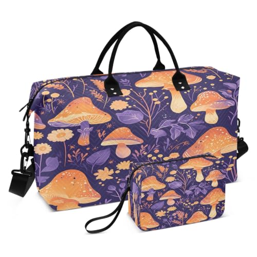 Sac à main de week-end fleurs de champignon : voyagez léger sans manquer d'espace