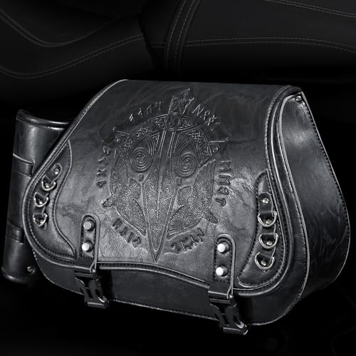 Alforjas para motocicleta para Yamaha V Star 250 2008-2024, alforjas impermeables de cuero PU con portavasos, bolsa de almacenamiento duradera para viajes miniatura 4