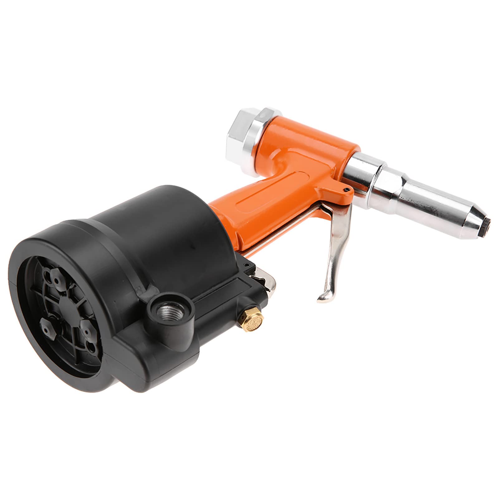 Nitownica Pneumatyczna, Nitownica Pneumatyczna Typu Hydraulicznego od 2,4 do 4,8 Mm, Gwoździarka do Aluminium Lotniczego o Skoku 18 Mm, Ergonomiczny Uchwyt Nitowania Blachy (pomarańczowy