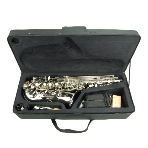 Merano Wdf419Sv E Flat Alto Saxophone With Zippered Hard Case With Mouth Piece, Metro Tuner And Black Music Stand, Silver #TOP3