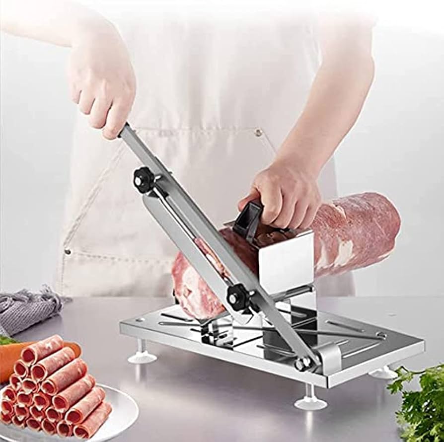 生ハムスライサー Amazon｜手動式 ミートスライサー 生ハム 冷凍肉 0.3?8mm 調節可能