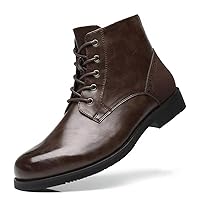 SANNAX Bottines Chelsea pour Hommes avec Bottines Chukka Vintage Sculptées Richelieu Demi-Bottine Oxford