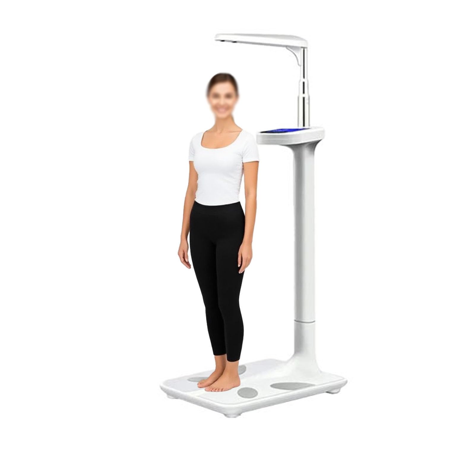 Báscula de Postura para médicos, analizador de Grasa Corporal, balanza médica con Pantalla LCD, báscula de Altura y Peso, medición ultrasónica automática de Alta precisión para el hogar.