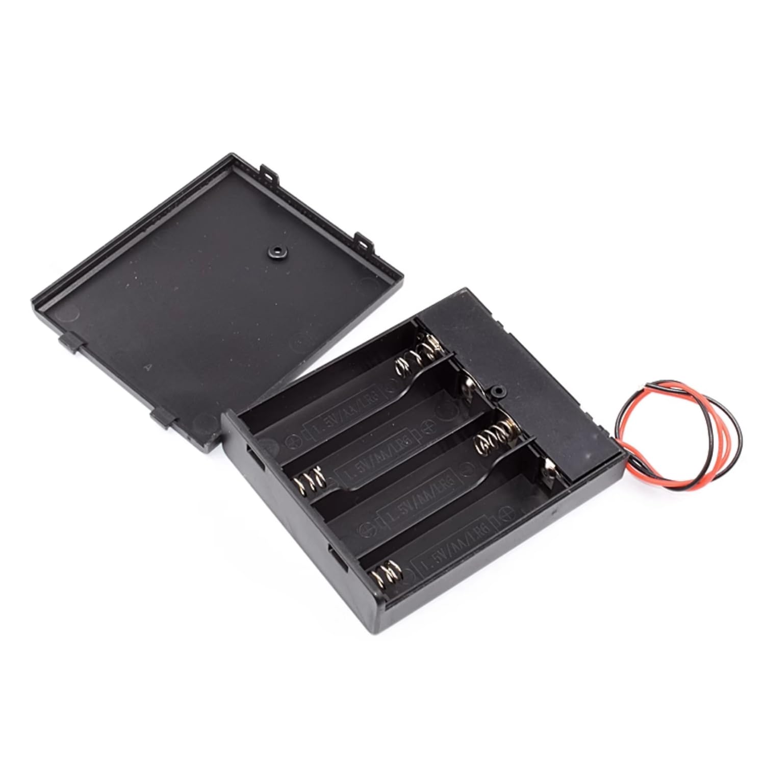 8Pcs AA Battery Holder 4 Cell with Cover/ON Off Switch/Wire Leads, 4xAA 1.5V Battery Case for Technology Production Toy Models Accessory DIY