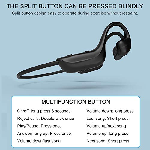 Beengeleiding koptelefoon Bluetooth Bluetooth5.1, ABS beengeleiding koptelefoon Snel opladen met datakabel, draadloze… - Image 7