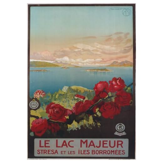 TV13 Vintage 1920's Italian Italy Le Lac Majeur Lake Maggiore Travel Poster Re-Print - A1 (841 x 610mm) 33" x 24"