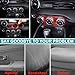 Hudiriy Real Soft Carbon Fiber Center Control Dash Board Air Conditioner Switch Panel Cover Trim Compatible with Mazda MX-5 2016-2023, Air Condition Adjustment Switch Frame Protection Accessories,Red