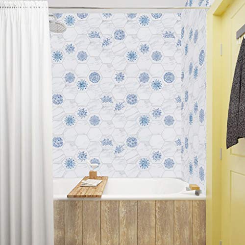 Gaoyunqin Hexagon Sticker 7.87X9.05Inch Hexagon Wall Decorative Non-Slip Sticker Tiles Set Waterproof Oil Proof For Bathroom Kitchen Peel And Stick Wall Floor Tile (Color : 150Pcs) #TOP4