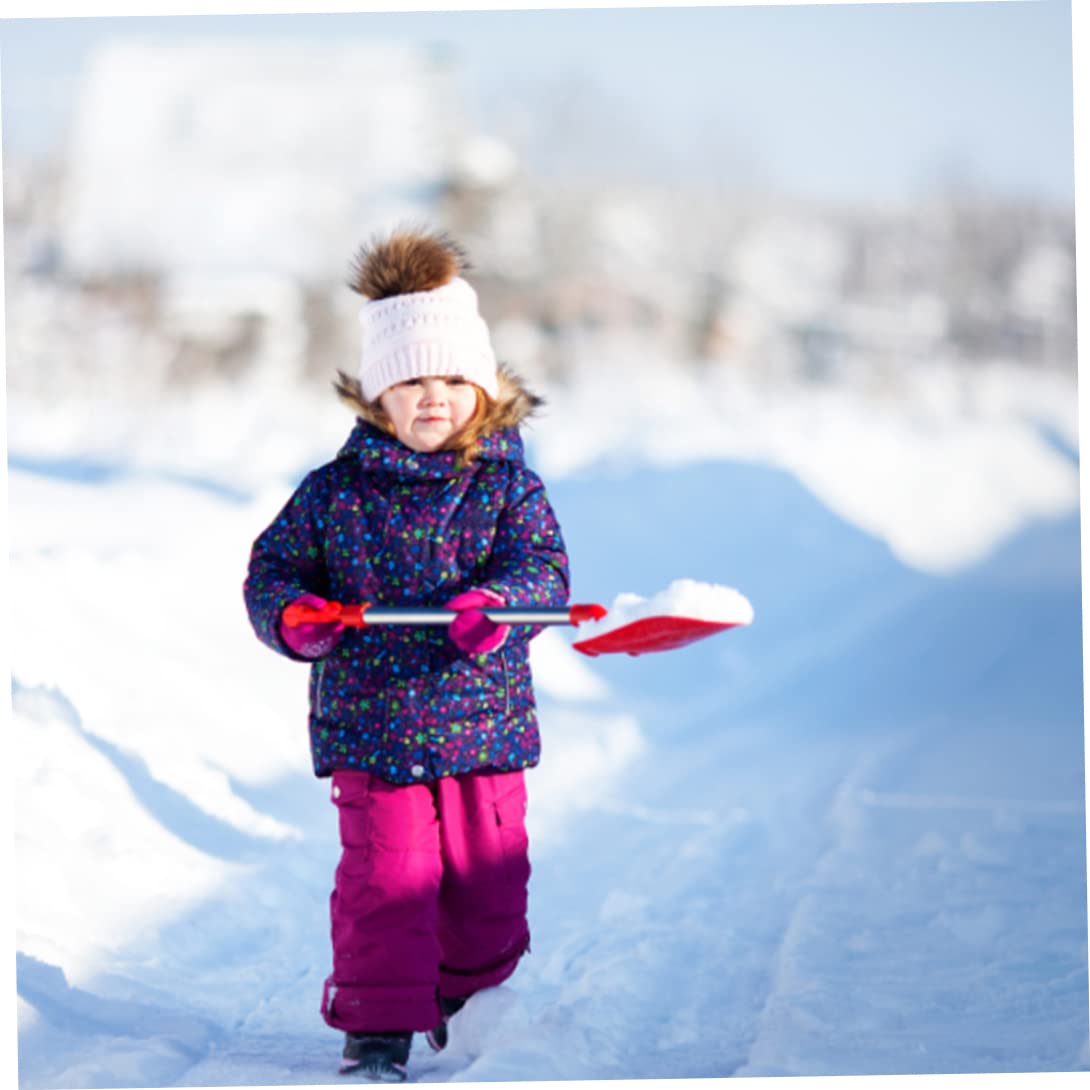 Schneeschaufel für Kinder, Edelstahlgriff, Strandschaufeln, Kunststoffspaten, Schaufeln, Schneewerkzeug, 3 Stück