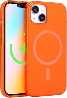 FELONY CASE for iPhone 13/14 - Neon Orange Crystal Clear Phone Case, Compatible with MagSafe - 360° Shockproof Protective Case