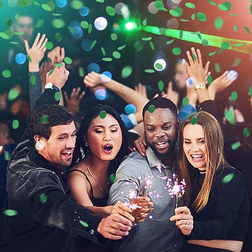 Image of Party Confetti for Wedding Birthday Graduation Baby Shower Anniversary Christmas New Year's Kids Fun Party Supplies Decorations and Favors (Green)