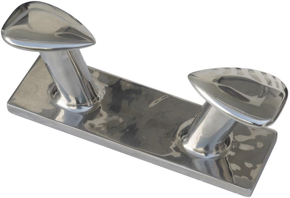 TANFEI 1 Pcs Double Horn Bollard Boat Cleat Heavy Duty Marine 316 Stainless Steel (8 inch)