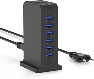 25W USB Ladestation Mehrfach - 6-Port USB Ladegerät Tower