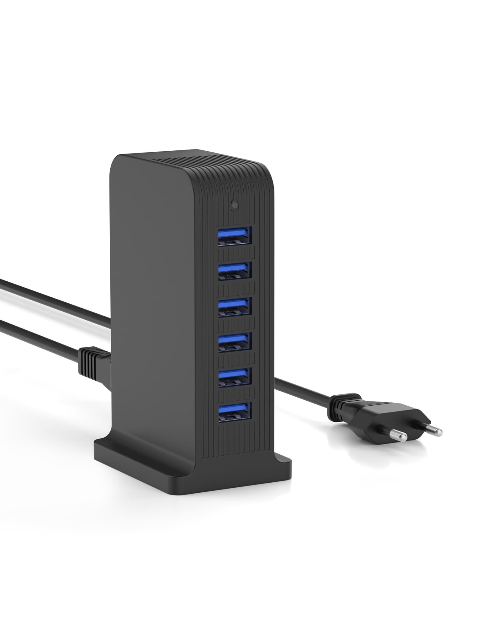 POANES 25W USB Ladestation Mehrfach - 6-Port USB Ladegerät Tower mit Smart IC, Kompakt Mehrfachstecker USB Schnellladestation für iPhone 15 14 13, iPad, Samsung S23 S22