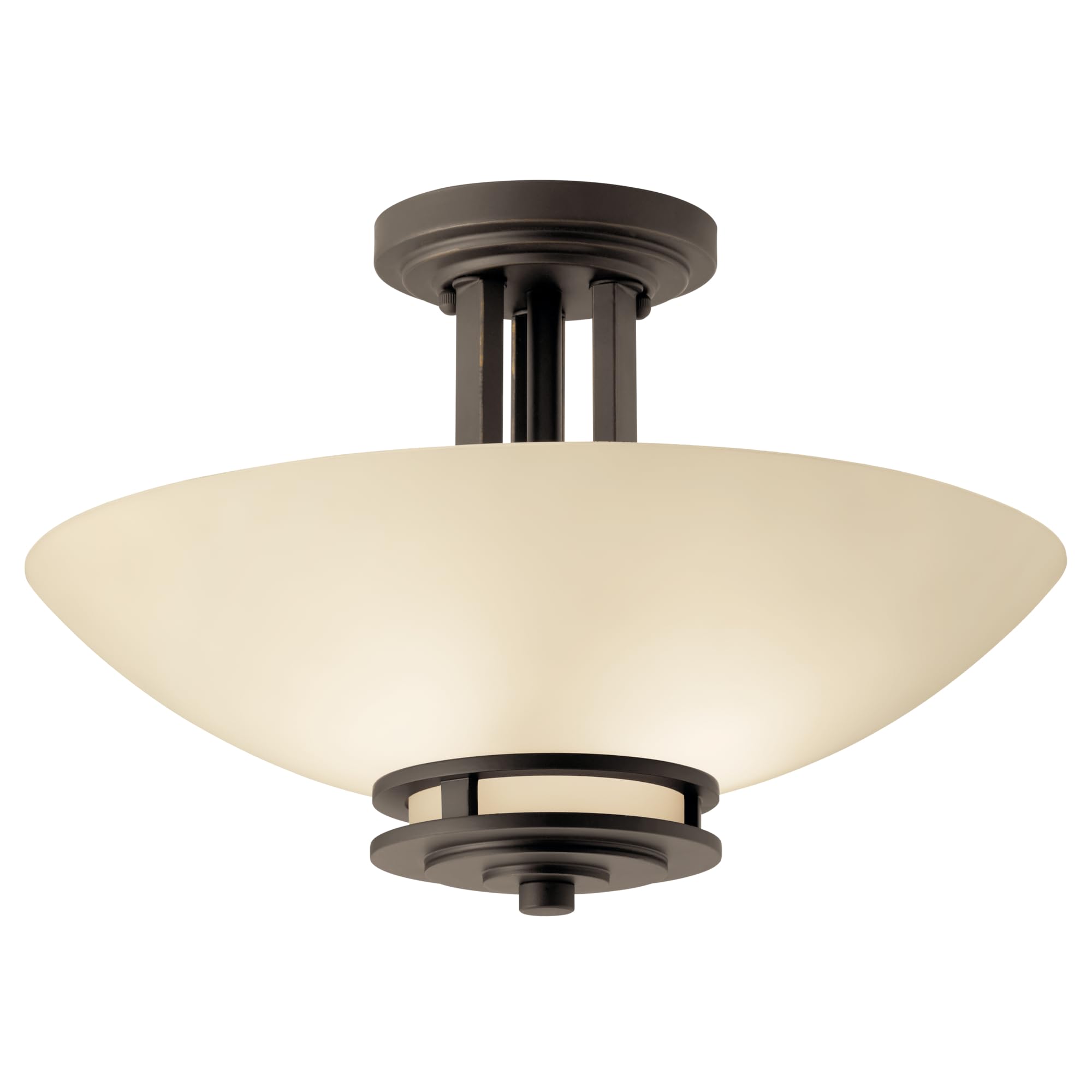 Kichler Lighting 3674OZ 2-Light Hendrik Incandescent Semi-Flush Mount Ceiling Light, Old Bronze by Kichler
