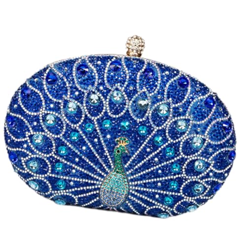 Pochette à main paons pour mariages et cérémonies chic en soirée