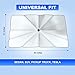 EcoNour Car Umbrella Windshield Sun Shade | Universal Fit Foldable Car & Truck Sun Shade | Double Layer Windshield Cover for SUV, Sedan & Truck | Sun Shade Cover for Front Baby Window Shades - 57