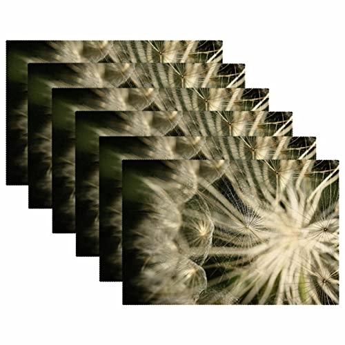 Sets de table pissenlit anti-rayure et chaleur pour table en bois - 6