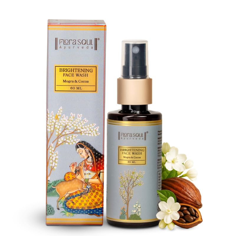 Image of Ayurveda Barrier-Repair Botanical Face Wash | Fades Dark Spots & Restores Moisture | Natural Lathering Cleanser with Mogra, Orange, Manjistha & Licorice for Bright, Even-Toned & Radiant Ski | Ayush-approved, All Skin Types, 60ml