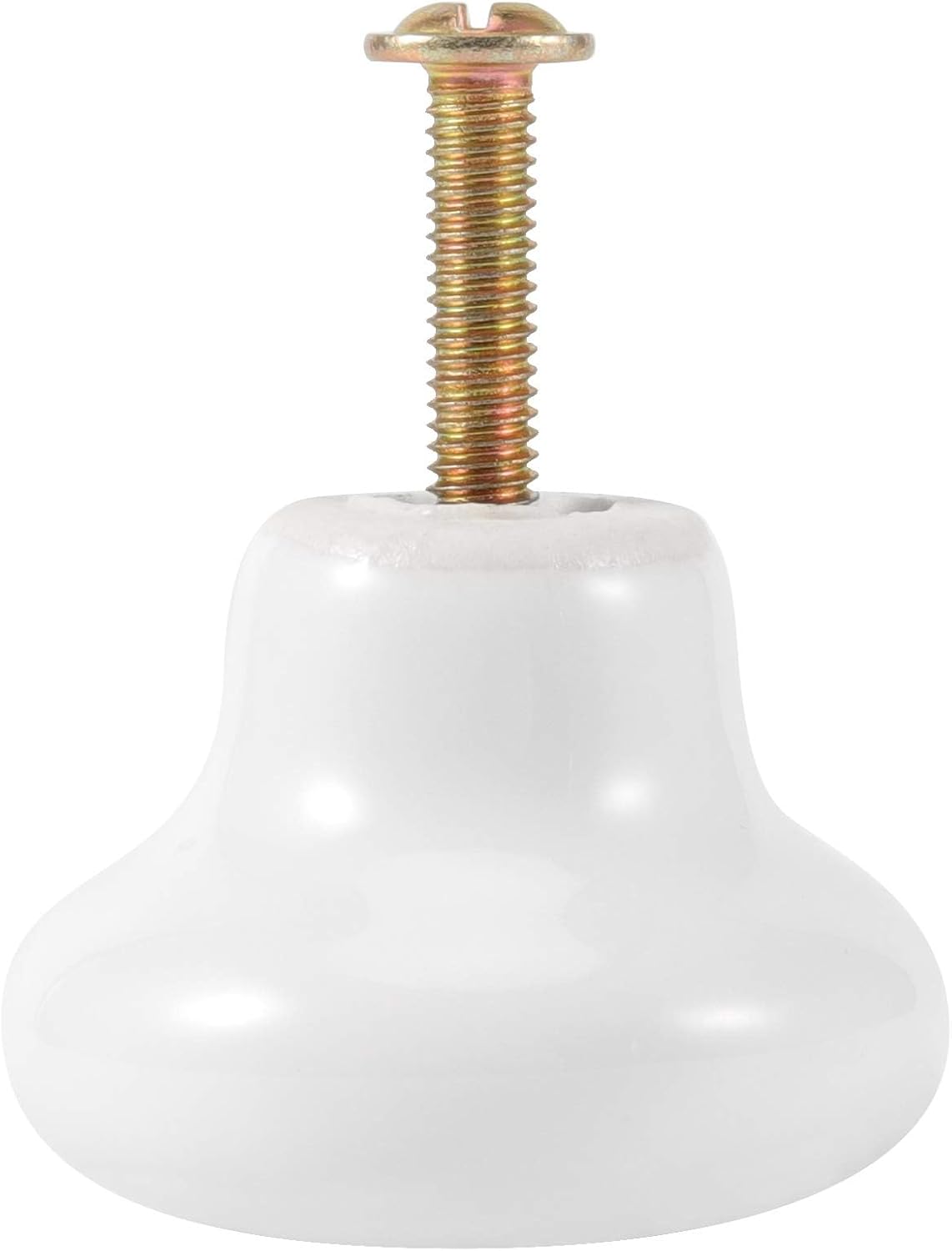 KEILEOHO 25 Pack Ceramic Cabinet Knobs, 1.26Inch/32mm White Drawer Knobs with Screws, Round Drawer Dresser Knob Pulls, White Cabinet Knob for Dresser, Door, Kitchen