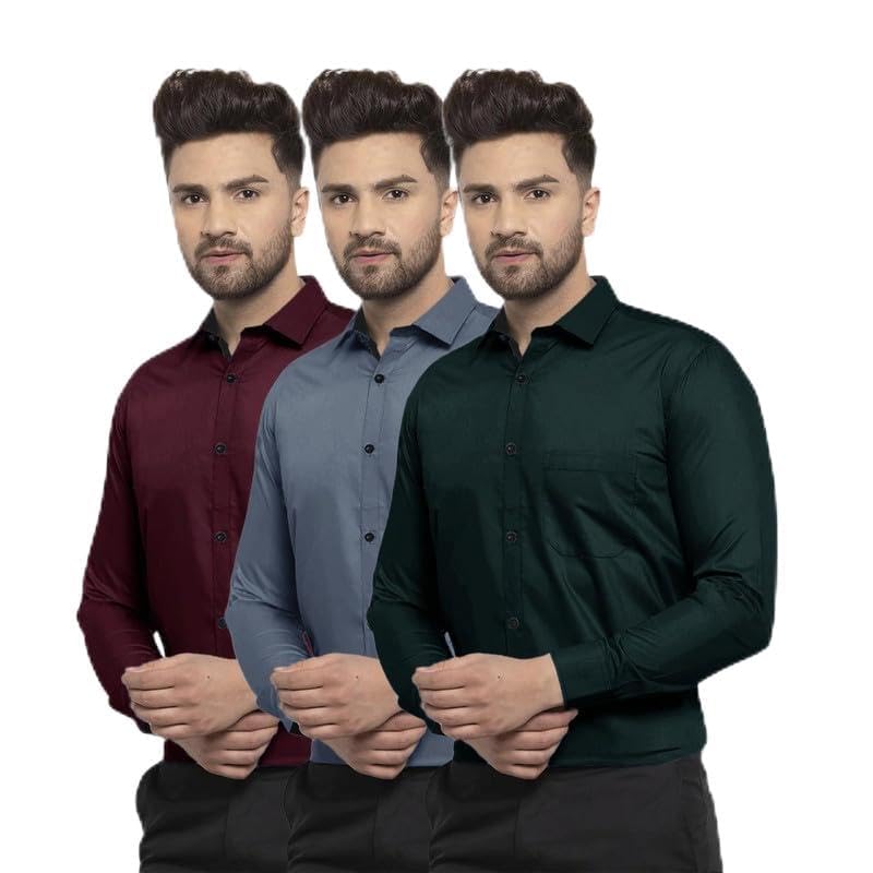 Image of Pinkmint Men Shirt, Cotton Blend, Regular Fit
