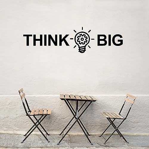 Sticker mural moderne Think Big noir pour motiver les élèves dans une école