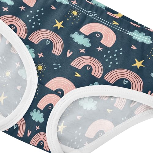 Joisal Cute Rainbows Cartoon Toddlers Underwear Floral 2t Cotton Panties Little Girl Bright Briefs Kids Undies4