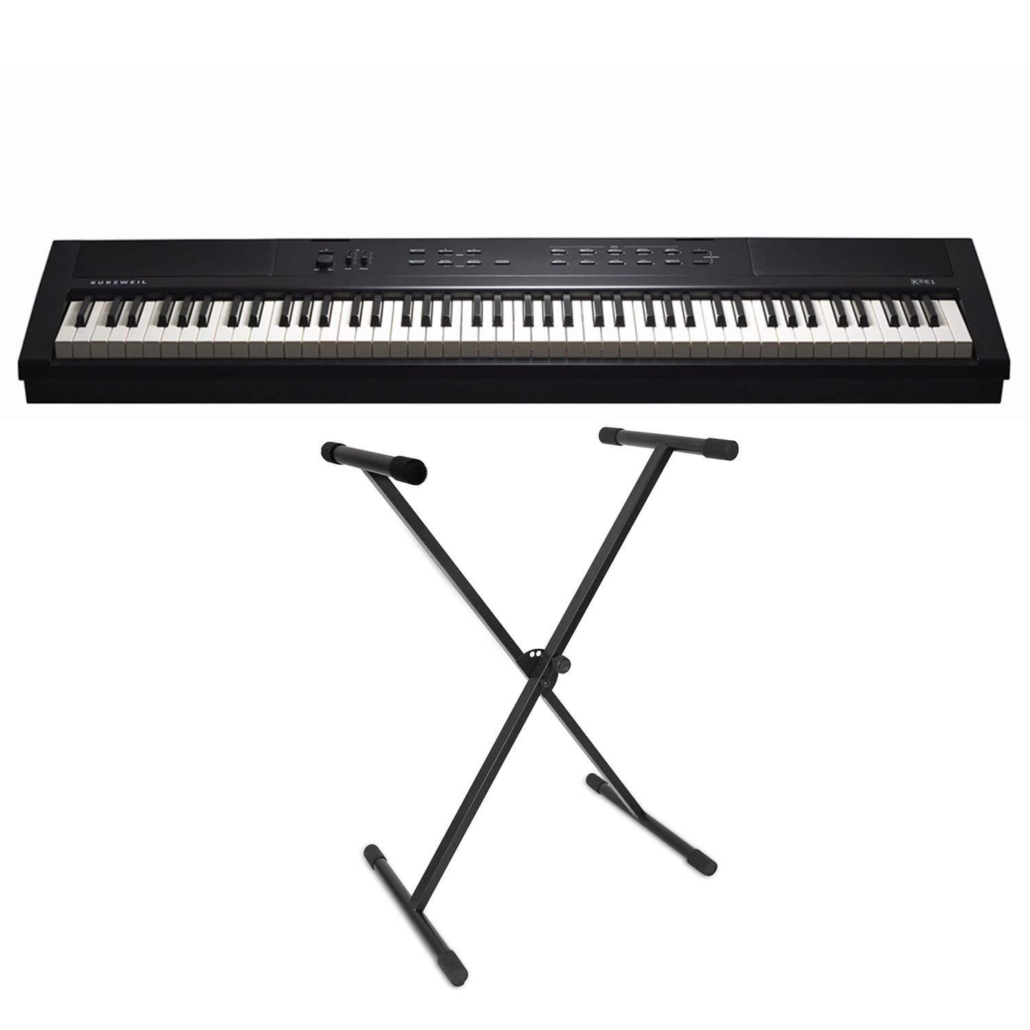 Kurzweil KAE1-LB Stage Piano Keyboard Nero 88 tasti + supporto keepdrum tastiera