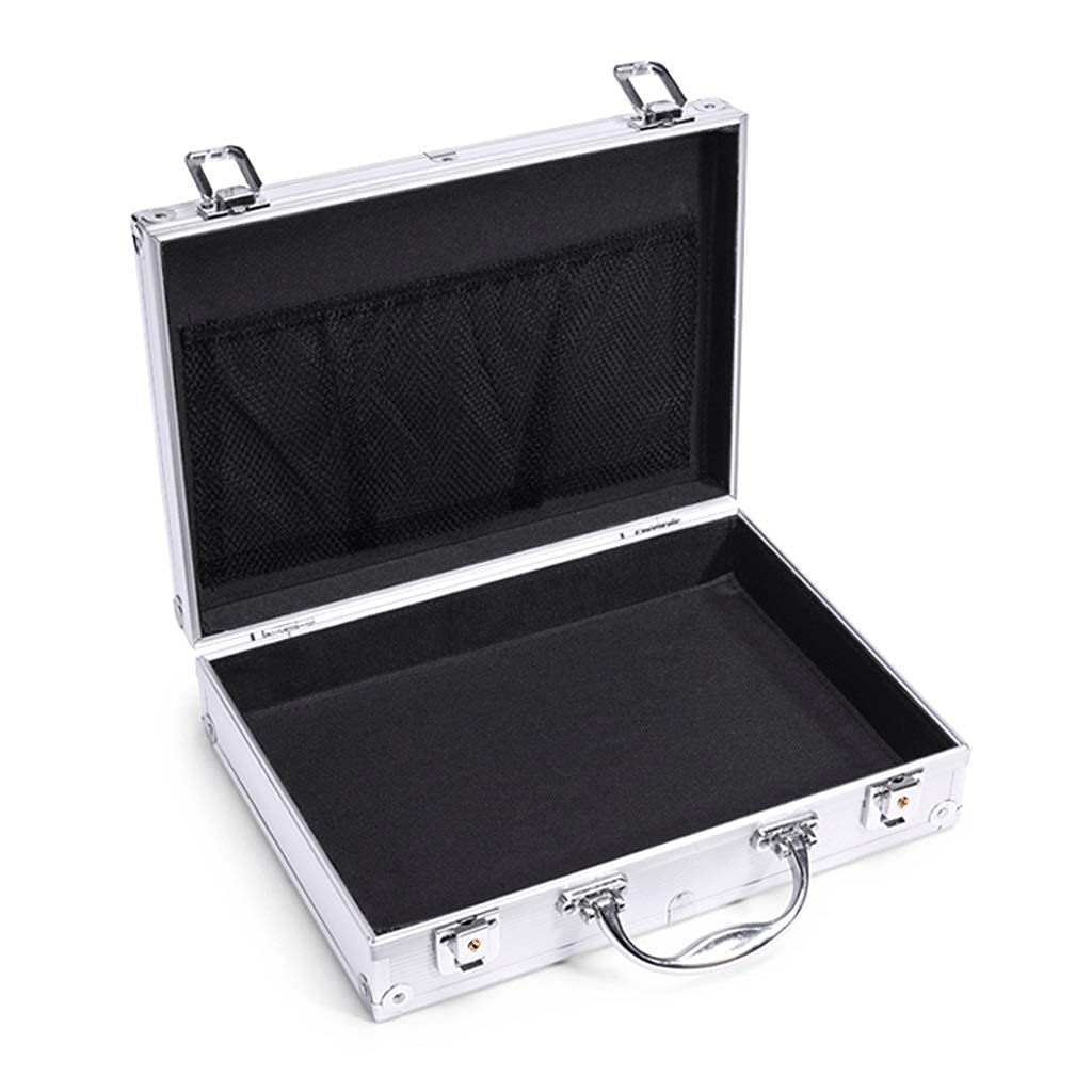 GLETSF Tool Boxes Aluminum Alloy Portable Tool Box Aluminum Briefcase Hard-Sided With Combination Locks Tool Box Household Tool Organizers/Storage Box