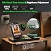 Dual Phone Wireless Charging Station for Apple Devices, Magnetic Charging Station for iPhone with Auto Switch 7-Color Light&Clock, Family Watch Charger for iPhone17 for iWatch11 for AirPods Pro3(Black
