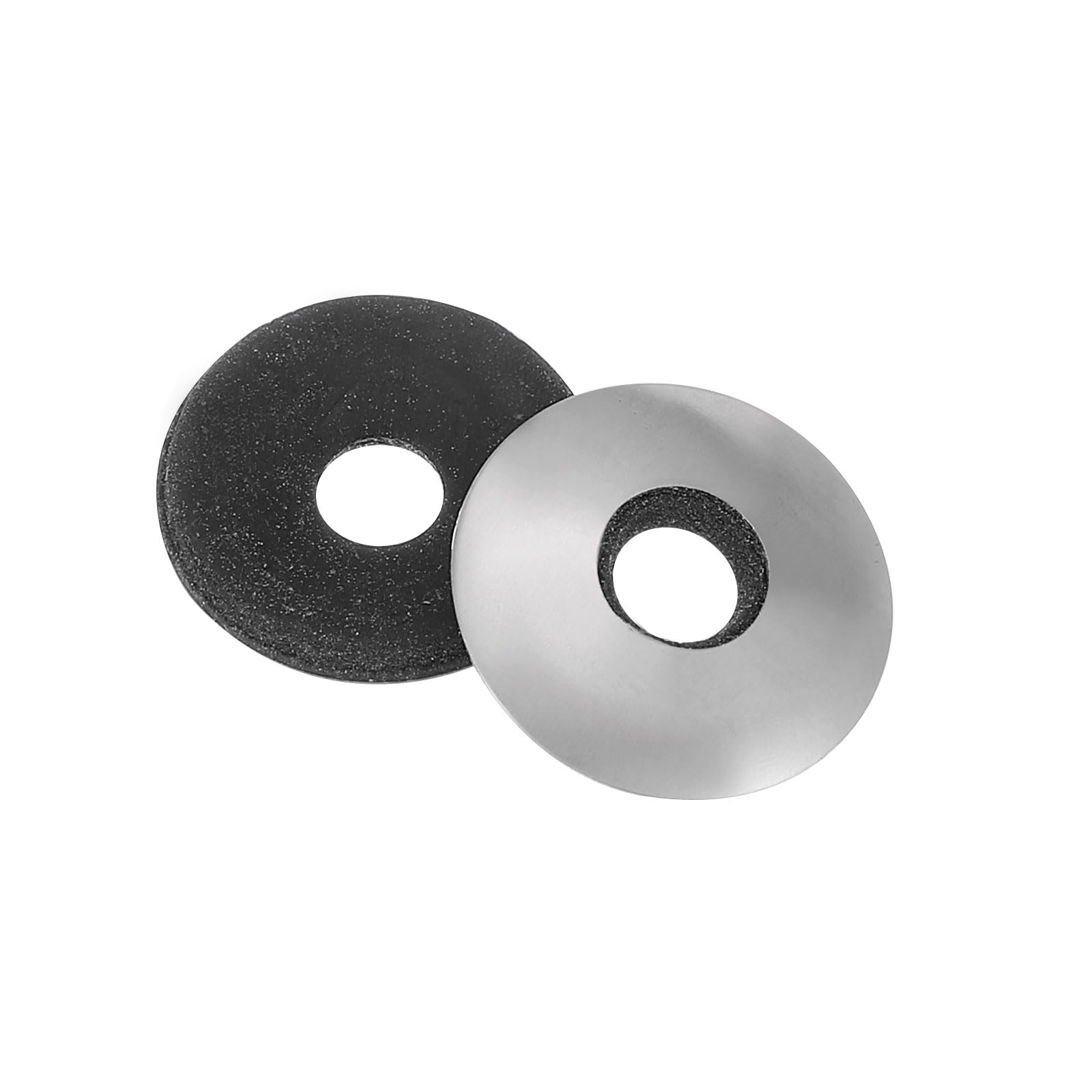 sourcing map Sealing Neoprene Rubber Washers, 6.3x19x2.5mm EPDM Bonded Sealing Washers 304 Stainless Steel Rubber Backed Gasket for Screws Silver, Pack of 30