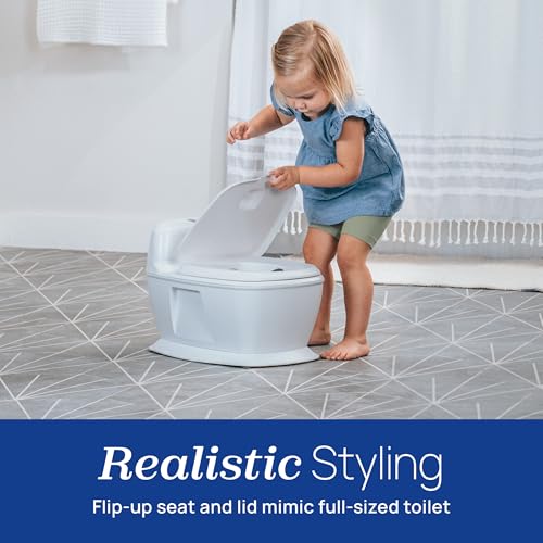 Image of Chicco Toddler Training Toilet with Flip-Up Seat and Lid, Easy-Clean Surfaces, Adjustable Soft-Flex Spray Shield, Flashing Lights and Flushing Sounds, For children up to 60 lbs.