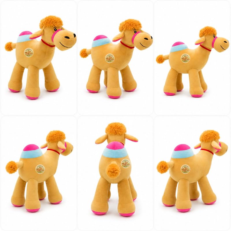 Image of Standing Camel Soft Toy 35 cm Plush Stuffed Animal for Kids and Home Decor