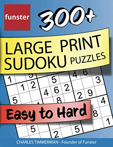 Funster 300+ Large Print Sudoku Puzzles Easy To Hard: Sudoku Puzzle Book For Adults #TOP18