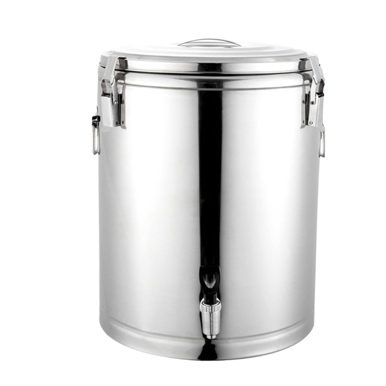 MYUYEE Milk Jug Milk Bucket Stainless Steel Insulated Barrel Milk Barrel With Spigot Rice Barrel Soup Barrel Stainless Steel Bucket (Silver-39 * 41Cm)