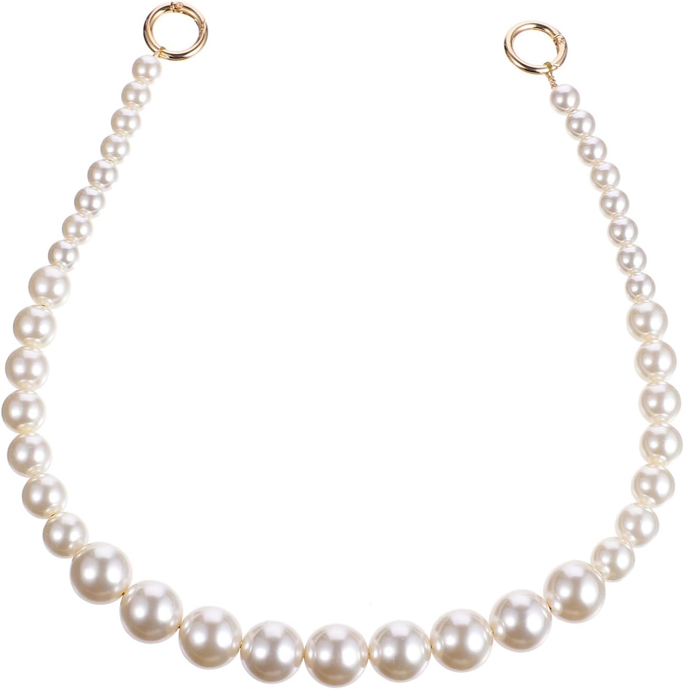 Pearl Replacement Bag Chain for Women Handbags DIY White
