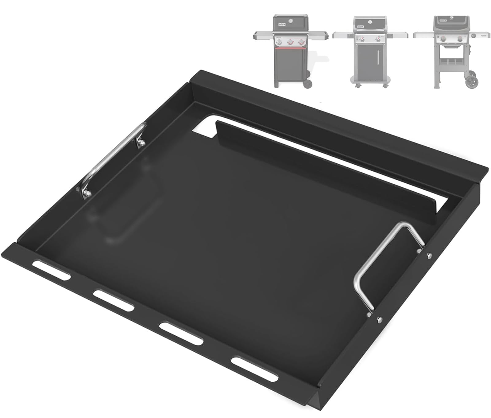 Full Size Griddle Inserts for Weber Spirit 300 Series(2025 Models) and Spirit 200 Series, 7637 Flat Top Grill Part for Weber Spirit E310 E325 EP325(2025), GS4 Spirit I &amp; II E210 E220, Carbon steel
